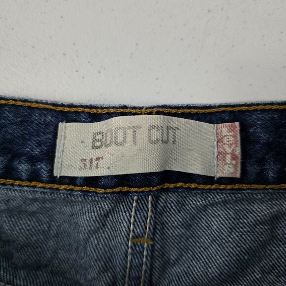 Levi's 517 bootcut jeans blue denim 36x32 medium wash mens 5537 - Picture 10 of 12